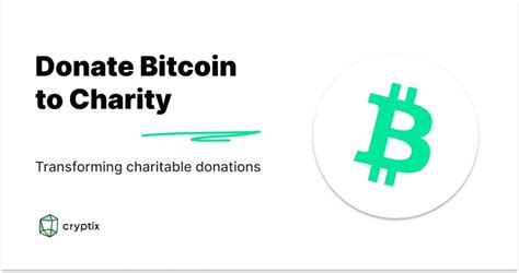 How To Donate Bitcoin To Charity .